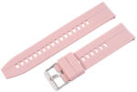  Műanyag okosóra szíj, gyorskioldós, rózsaszín színű, normál hossz, 20mm (9312-0)