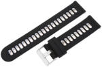  Műanyag okosóra szíj, gyorskioldós, fekete/fehér színű, normál hossz, 20mm (9322-0)
