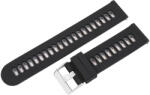  Műanyag okosóra szíj, gyorskioldós, fekete/szürke színű, normál hossz, 20mm (9325-0)