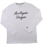 New Era Férfi szabadidő pólók hosszú ujjú New Era MLB SCRIPT LS TEE LOS ANGELES DODGERS fehér 11860128 - S