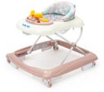 Baby Mix Babakocsi kormánykerékkel és szilikon kerekekkel - világos rózsaszín