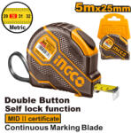 INGCO Mérőszalag 5 m x 25 mm gumírozott (HSMT08051E) - agrotrade