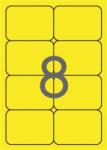 APLI Etikett, 99, 1x67, 7 mm, színes, kerekített sarkú, APLI, neon sárga, 160 etikett/csomag (02874) - molnarpapir