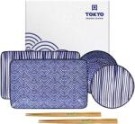  Nippon Blue Sushi Tányér Ájándékkészlet Díszdobozban, 6db (Tokyo Design)