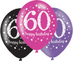 Amscan Születésnapi számos lufi 60 - rózsaszín party 6 db