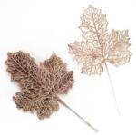  Csillámos juharlevél rózsaarany 10db/cs - papelito