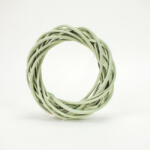  Vessző koszorú 25cm, pasztell zöld 0585