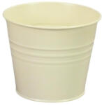  Bádog kaspó selyem-matt - krém 13x11cm