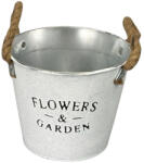  Fehér bádog kaspó 17x14cm