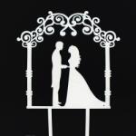  7683 16 Esküvői tortadísz fehér - kosarbolt