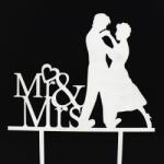  7683 14 Esküvői tortadísz fehér - kosarbolt