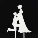  7683 18 Esküvői tortadísz fehér - kosarbolt