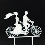  7683 6 Esküvői tortadísz fehér - kosarbolt