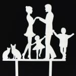  7683 13 Esküvői tortadísz fehér - kosarbolt