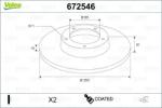 VALEO Disc frana VALEO COATED 672546 (672546)