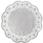 WIMEX Dekoratív csipke (PAP) kerek fehér Ø38cm [100 db]