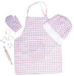 Bigjigs Toys Set sortulet si accesorii alb cu buline (BJ633) Bucatarie copii