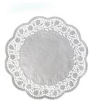 WIMEX Dekoratív csipke (PAP) kerek fehér Ø28cm [100 db]