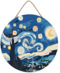 Figured Art Set pictura pe numere rotunda, pe lemn, Noapte instelata, O30cm (RFA001)