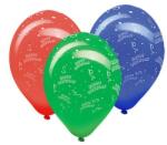 WIMEX Felfújható lufi "BOLDOG SZÜLETÉSNAPOT" színmix Ø30cm `L` [5 db]