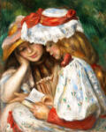Figured Art Set goblen cu diamante, cu sasiu, Doua fete citesc - Renoir, 40x50 cm (DP-FA10117-Y)