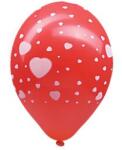WIMEX Felfújható lufi Szívek fehér/piros Ø30cm `L` [100 db]