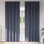vidaXL Завеси за затъмняване с пръстени 2 бр. Антрацит 245 x 140 см (4107451)