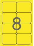 APLI Etikett, 99, 1x67, 7 mm, színes, kerekített sarkú, APLI, neon sárga, 160 etikett/csomag (LCA2874) - jatekotthon