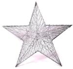 Iris 4615844 Csillag alakú 52cm/ezüst színű festett fém dekoráció