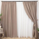 Hiko Set 2 draperii opace, Hiko Blackout, dimout taupe deschis, cu rejansa (10012864)