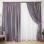 Hiko Set 2 draperii Hiko COMFY catifea gri movuliu, cu rejansa (10013142)