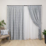Hiko Set 2 draperii Hiko Imperial Garden gri, cu rejansa Premium, creion 6, 5cm (10014267)