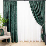 Hiko Draperie Hiko Comfy New Imperial catifea imprimata verde intens/gold, cu rejansa, 1 bucata (100000406)