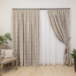 Hiko Draperie Hiko Imperial Garden bej, cu rejansa, 1 bucată (100001128)