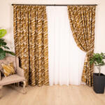  Set 2 draperii Hiko Chenille mustar, dark, cu rejansa (100004934)