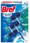 Bref Color Aktiv WC-tisztító blokk, tömör, 3 x 50 g, eukaliptusz illatú