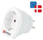 SKROSS földelt csatlakozó átalakító Európából Dániába (1.500232-E)