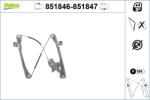 VALEO Mecanism actionare geam VALEO 851846 (851846) - centralcar
