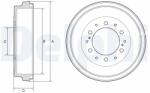 DELPHI Tambur frana DELPHI BF590 (BF590) - centralcar