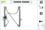 VALEO Mecanism actionare geam VALEO 850698 (850698) - centralcar