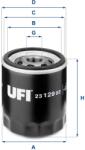 UFI Filtru ulei UFI 23.129. 02 (23.129.02) - centralcar