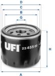 UFI Filtru ulei UFI 23.455. 00 (23.455.00) - centralcar