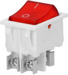 ORNO Kapcsoló, fehér ház, piros világítós gombal, csavaros vezetékbekötéssel (OR-AE-13179/R/W) (OR-AE-13179/R/W)