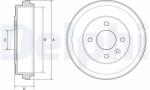 DELPHI Tambur frana DELPHI BF637 (BF637) - centralcar