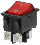 ORNO Kapcsoló, fekete ház, piros világítós gombal, csavaros vezetékbekötéssel (OR-AE-13179/R/B) (OR-AE-13179/R/B)