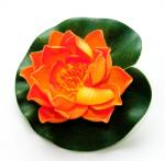 Velda lótusz virág, narancs 10cm (123632) (26239)