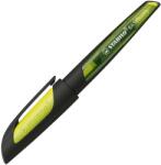STABILO EASYbuddy töltőtoll, M, Fekete/lime, 1 utántöltő, Bliszter (SWB515565)