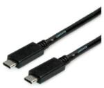 Roline Kábel USB 3.2 Gen 2 C - C, M/M, 10Gbit/s, PD (Power Delivery) 20V5A - 100W, Emark-al, Video Support, 2m, fekete (11.02. 9055-10) (11.02.9055-10)
