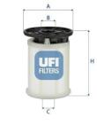UFI filtru combustibil UFI 26. H2O. 06 (26.H2O.06) - centralcar