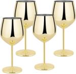 Quasar & Co Quasar & Co. Borospohár készlet, 500 ml, rozsdamentes acél, h 21 cm, Aranyszín, 4 darab (43041150)